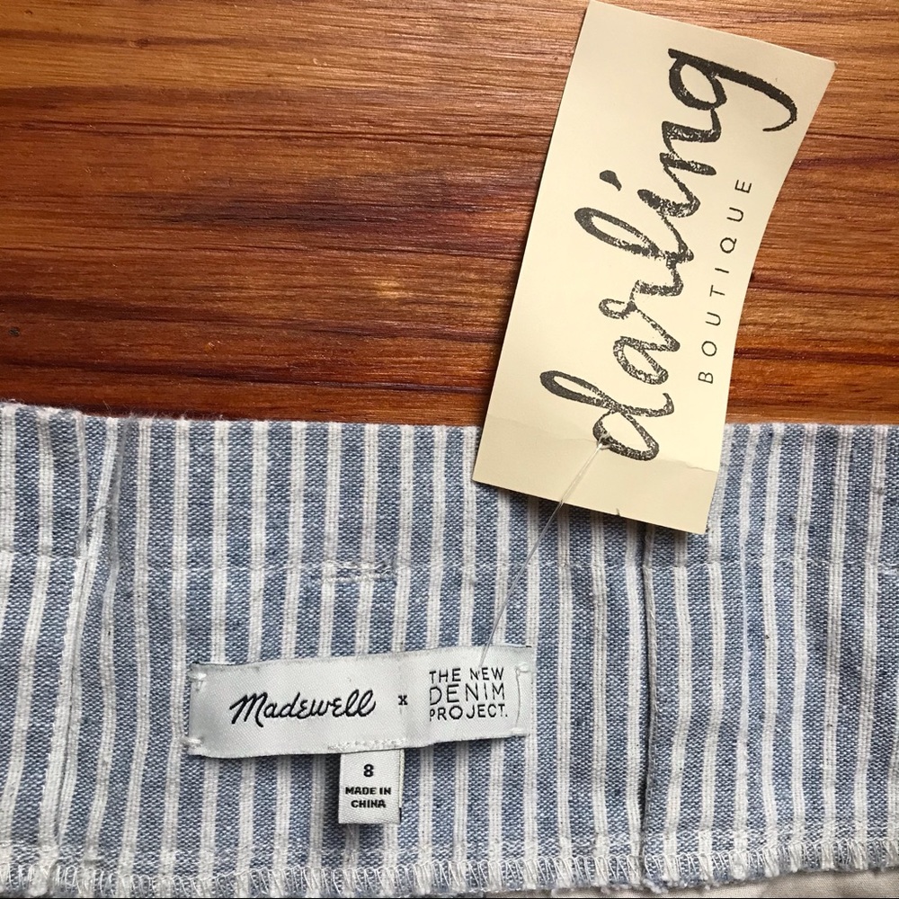 Madewell Denim Tie Waist Wide Leg Pants, NWT, 8 - Picture 7 of 13